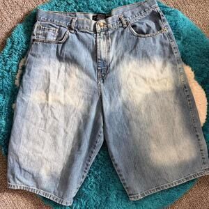 Qruel baggy lightwash jorts size